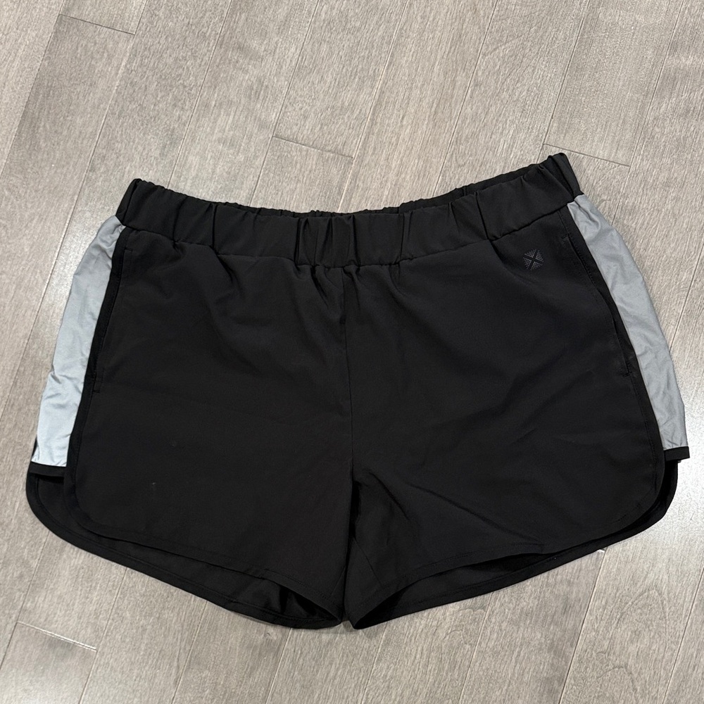 TomboyX Black and Gray Women's Running Shorts with liner